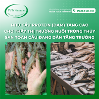 Nhu cầu Protein (Đạm) tăng cao cho thấy thị trường nuôi trồng thủy sản toàn cầu đang dần tăng trưởng